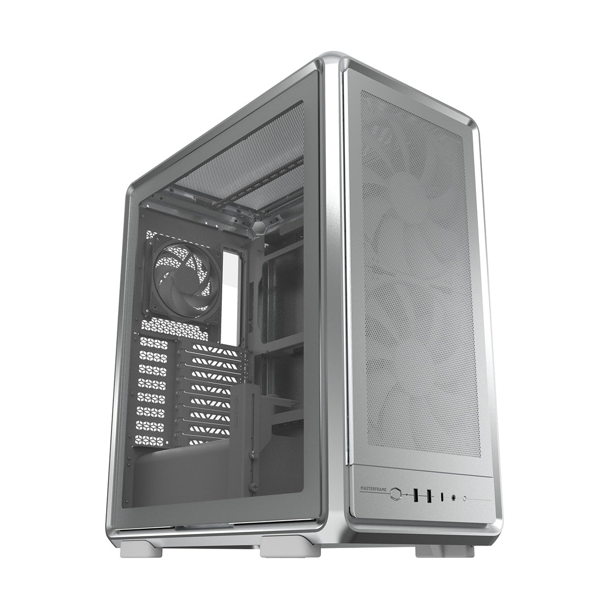 Cooler Master MasterFrame 500 Mesh Tempered Glass ATX Case (Black, Silver)