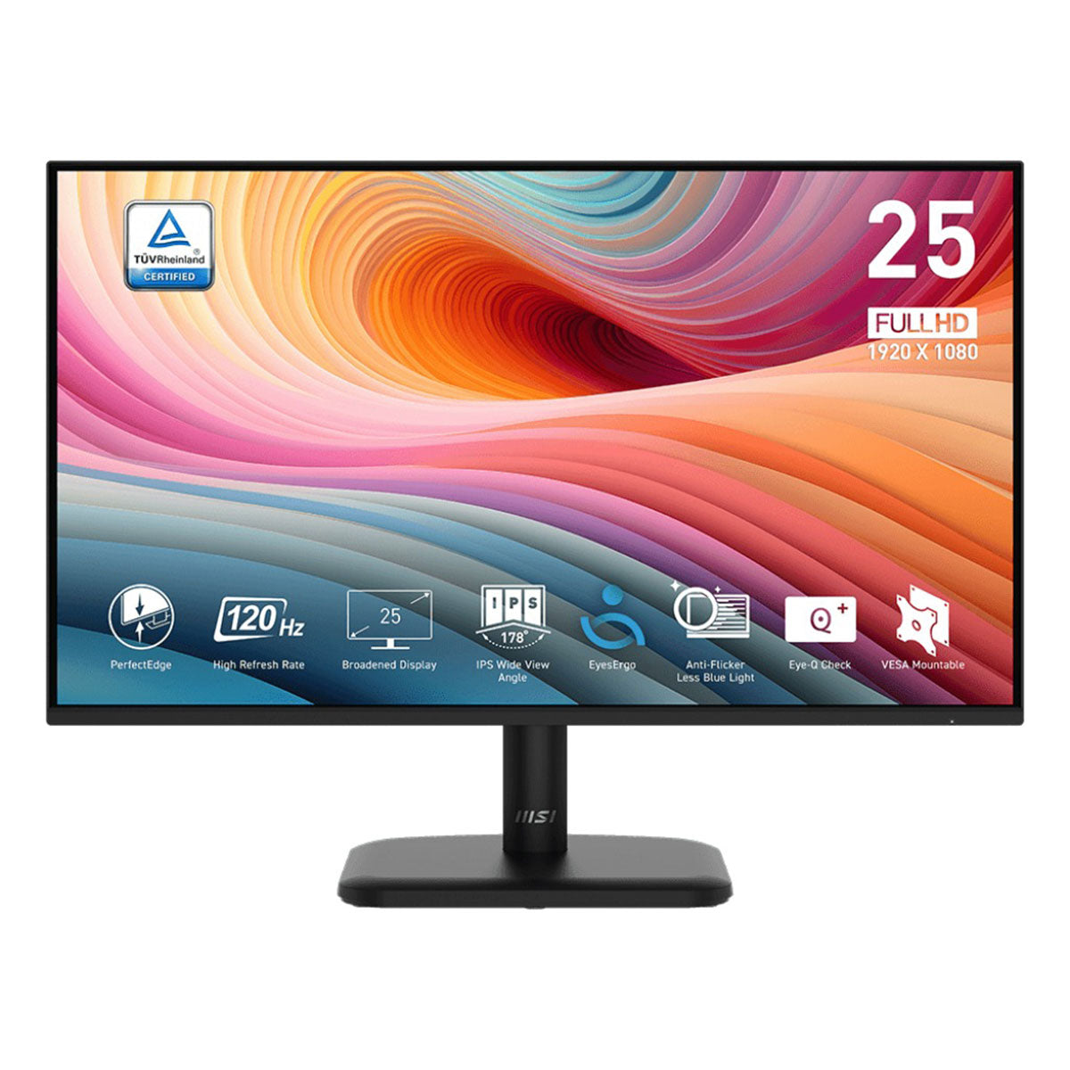 MSI Pro MP251L E2 24.5" FHD (1920x1080) 120Hz 1ms (MPRT) / 4ms (GTG) IPS Adaptive-Sync Business Productivity Monitor