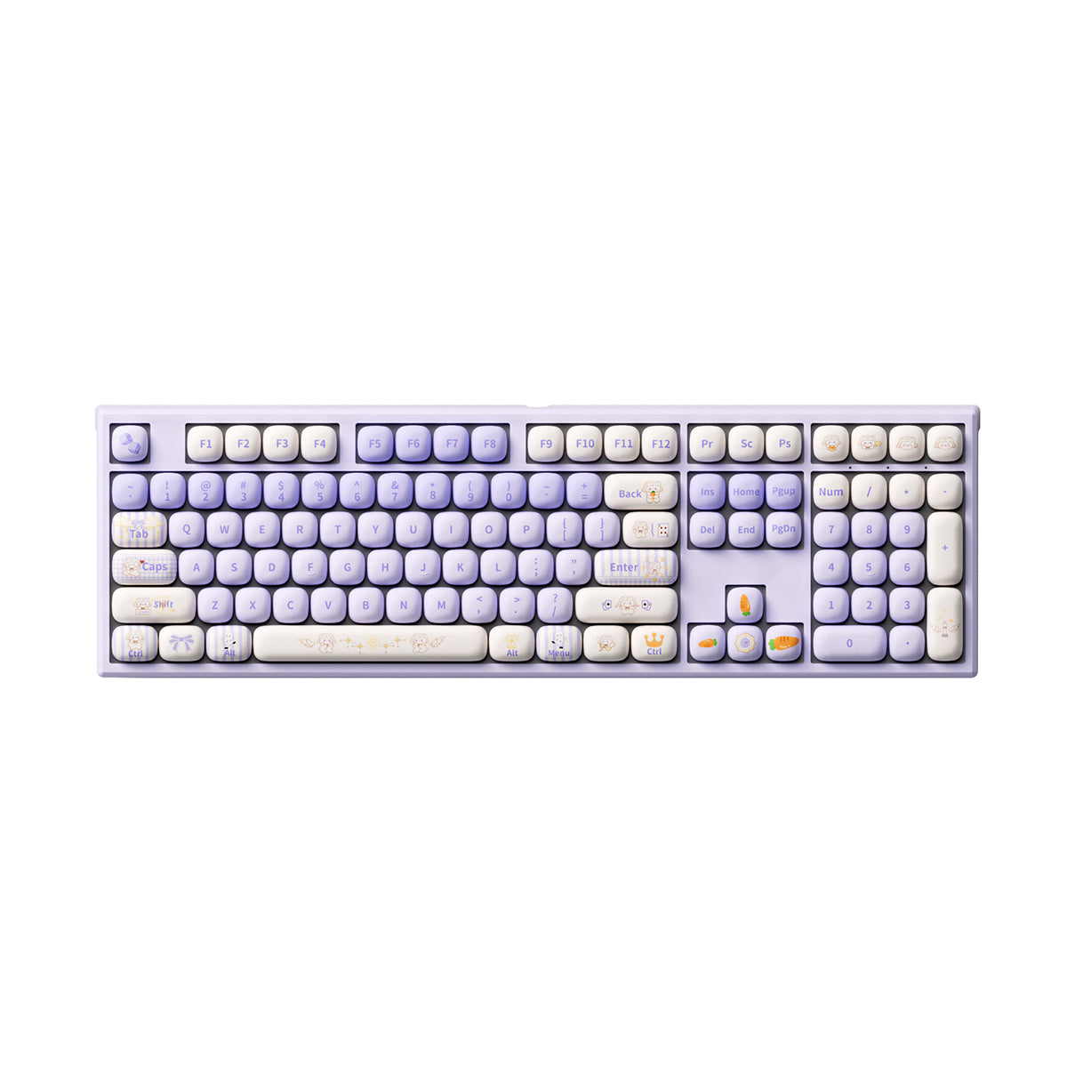 Akko x MonsGeek MG108B Magic Lop Bunny Multi-Mode RGB Hot-Swappable Mechanical Keyboard (Akko V3 Piano Pro Switch)