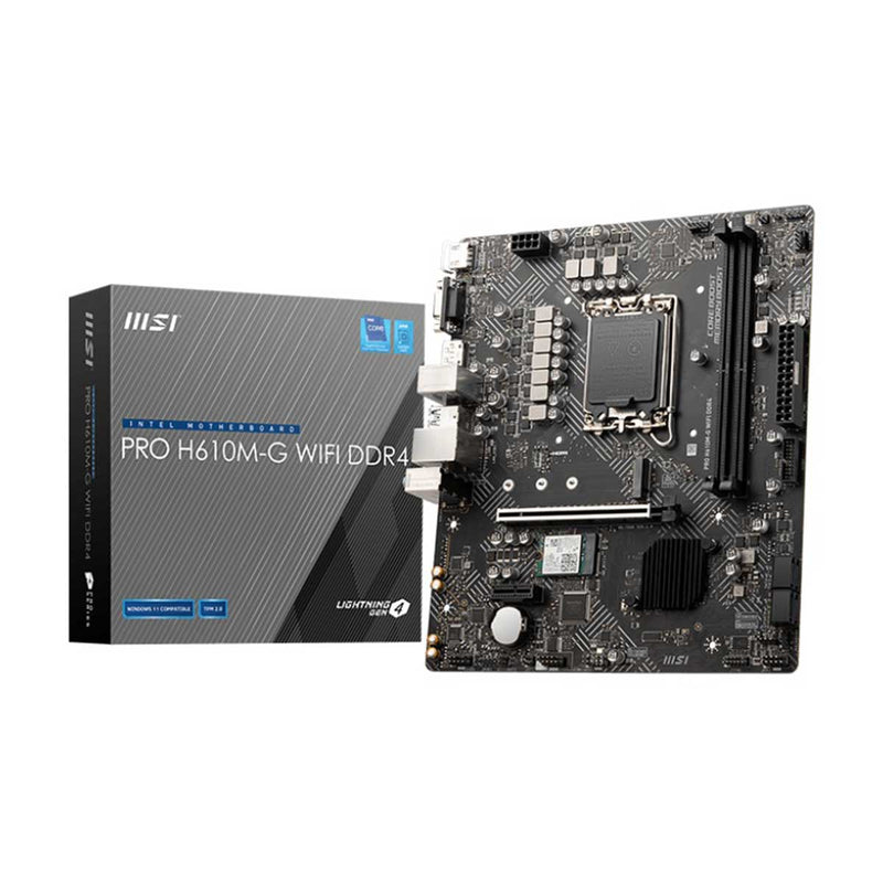 MSI Pro H610M-G WiFi DDR4 Intel Motherboard