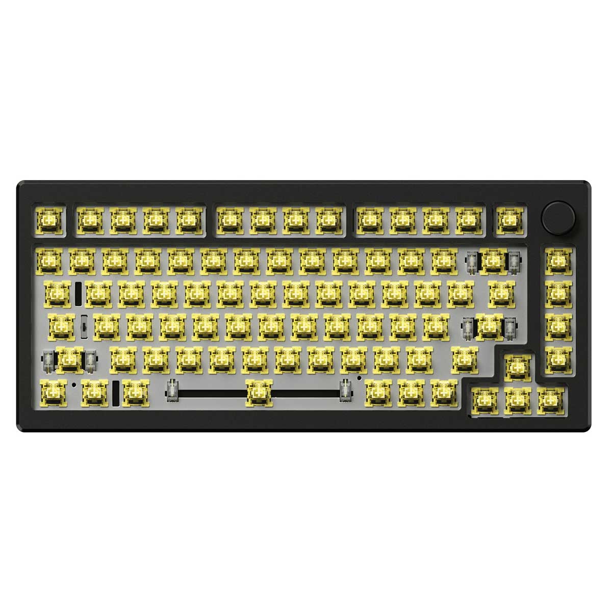 Akko MOD 007B HE DIY Kit With OSA Keycap Set 187-Key Black (Akko Cream Yellow Magnetic Switch)
