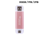 Transcend ESD310P 10GBPS USB Type-C Portable SSD (Pink) (512GB, 1TB, 2TB)