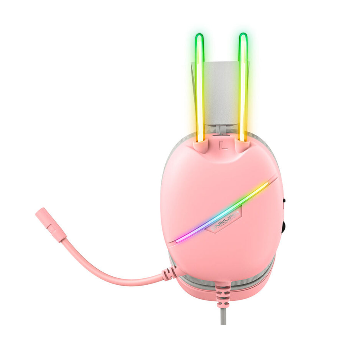 Onikuma X33 RGB Wired Gaming Headset with Noise Cancelling Microphone (Black, Pink)