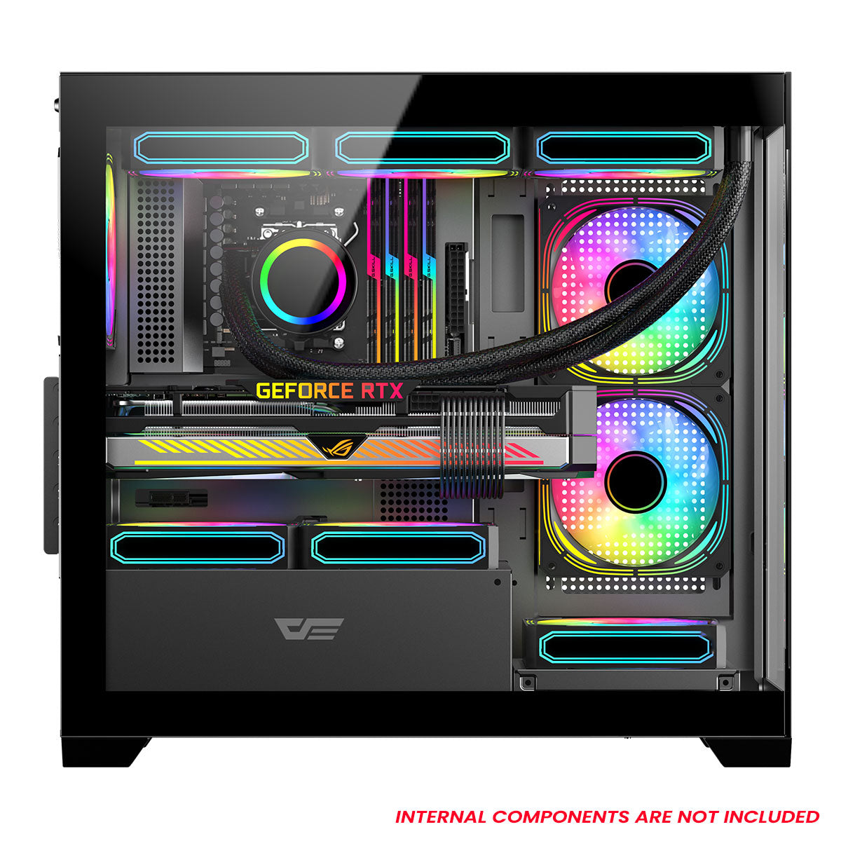 DF DS900M M-ATX CASE W/PSU+ARGB FANS BLACK photo 3