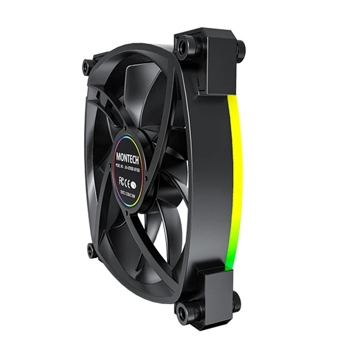 Montech AX120 PWM 120mm ARGB Reverse Single Fan Kit (Black, White)