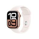 Apple Watch Series 10 GPS 42mm Aluminum Case with Light Blush Sport Band - M/L (Rose Gold) (MWWJ3ZP/A)