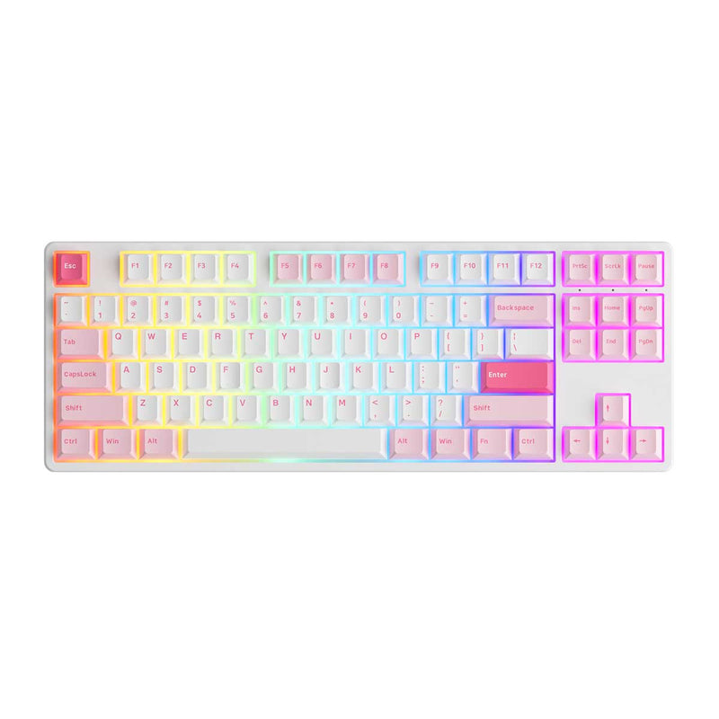 Akko 5087S Via RGB Hot-Swappable Mechanical Keyboard Prunus Lannesiana (Gateron Orange-Lubed)