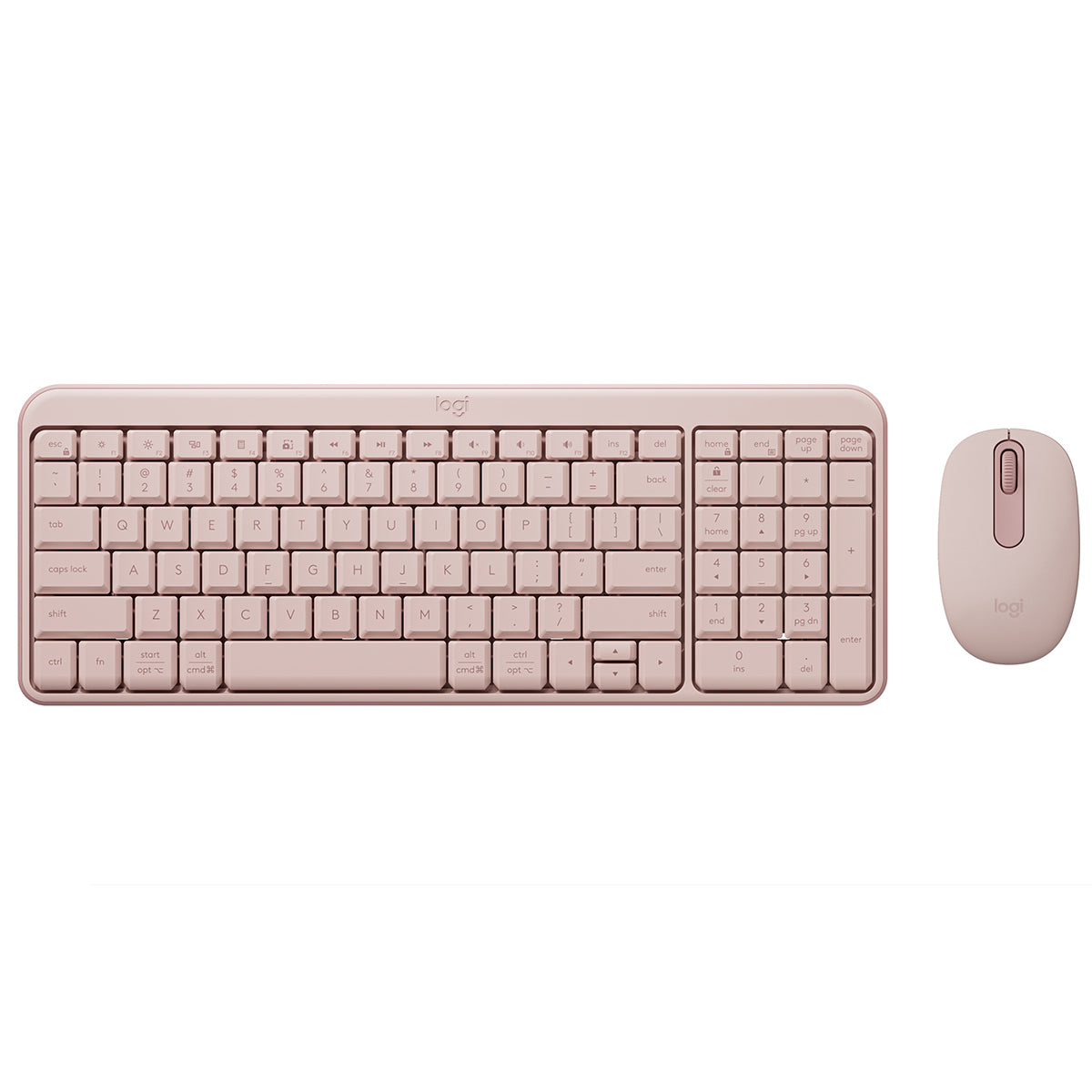 Logitech MK250 Compact Wireless Mouse and Keyboard (Rose) (920-013561)