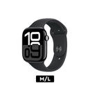 Apple Watch Series 10 GPS 46mm Aluminum Case with Black Sport Band - (Jet Black) (S/M, M/L) (MWWP3ZP/A, MWWQ3ZP/A)