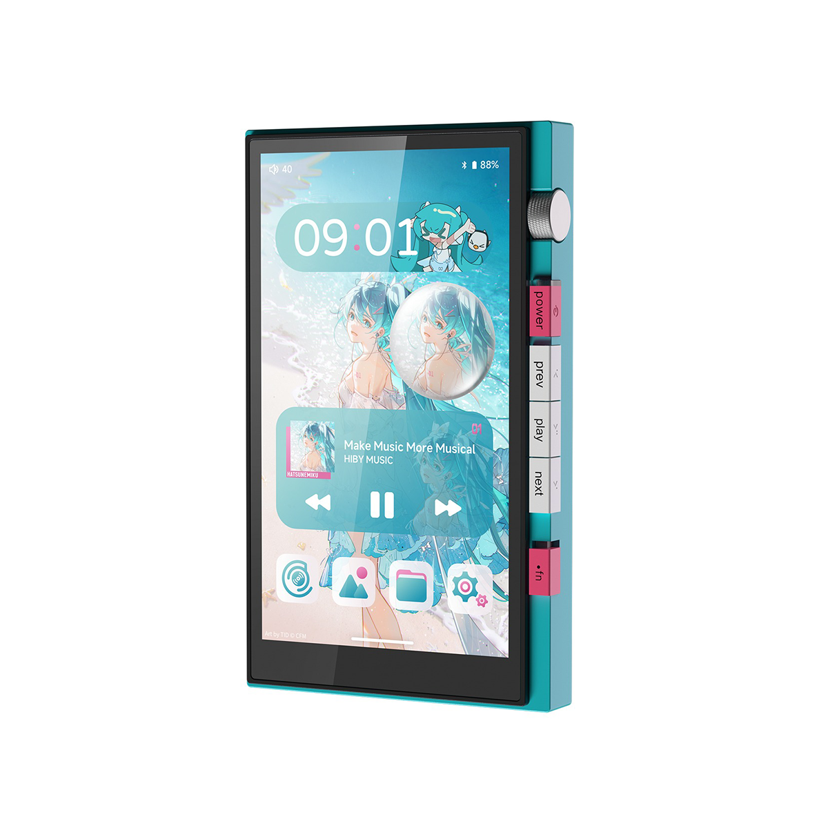 HiBy Digital X Hatsune Miku M500 Wi-Fi Digital Audio Player (Cyan)