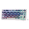 Royal Kludge RK-M75 Tri-Mode RGB 81 Keys Hot-Swappable Mechanical Keyboard Ocean Blue (Blue Switch, Brown Switch)