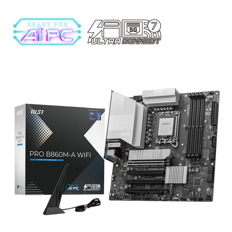 MSI Pro B860M-A Wi-Fi DDR5 Intel Motherboard