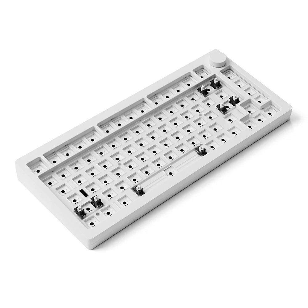 Monsgeek M1 V3 QMK Barebone DIY Kit Aluminum Case RGB Hot-Swappable Mechanical Keyboard (Dark Night, Pastel Pink, Horizon Blue, Moonlight White)