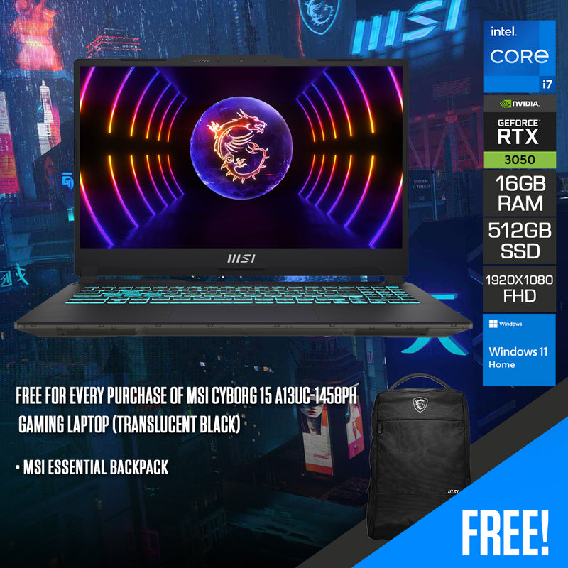 MSI Cyborg 15 A13UC-1458PH Gaming Laptop | DataBlitz