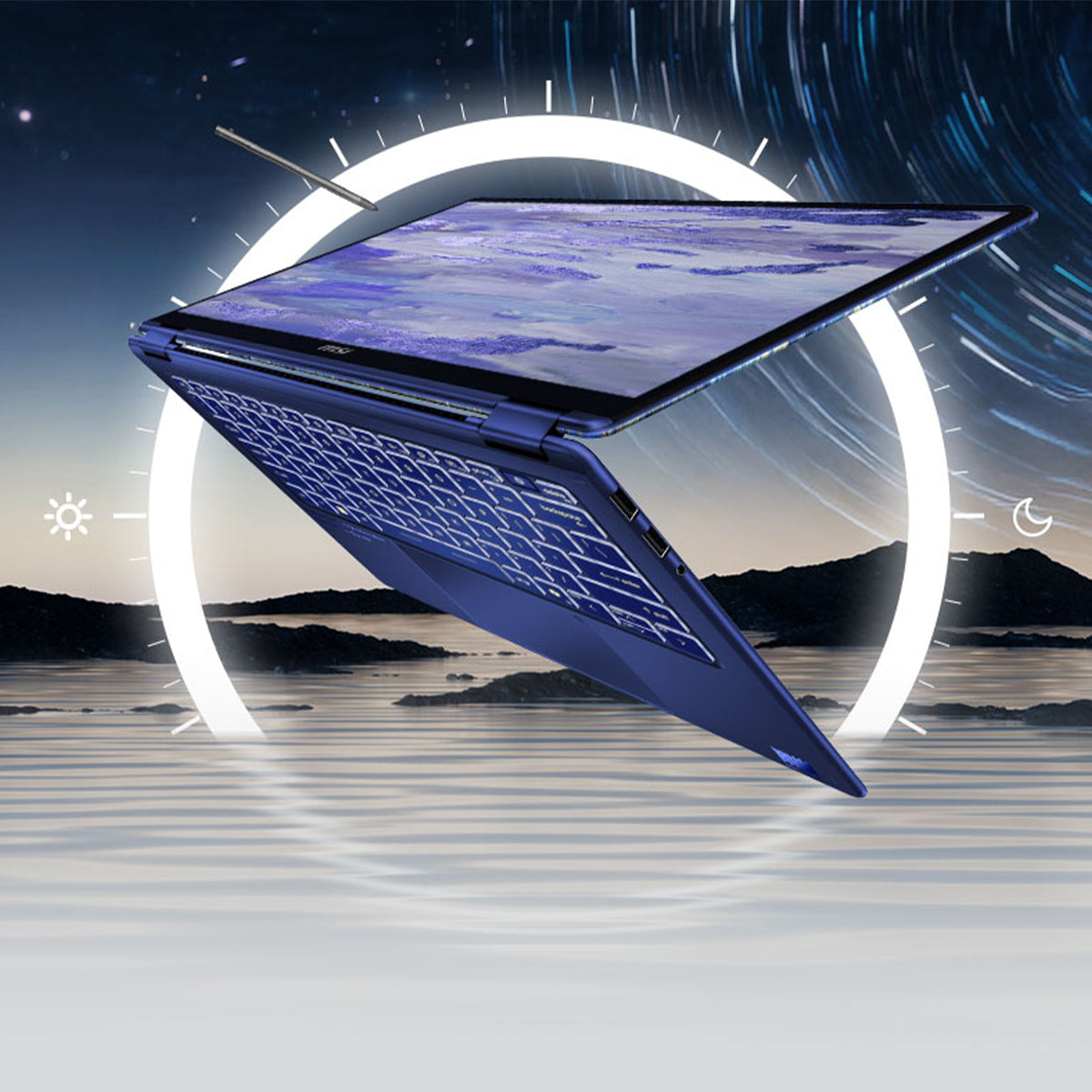 MSI Prestige 14 Flip AI+ Vincent van Gogh Ed. Starry Night Over The Rhone-272PH Laptop