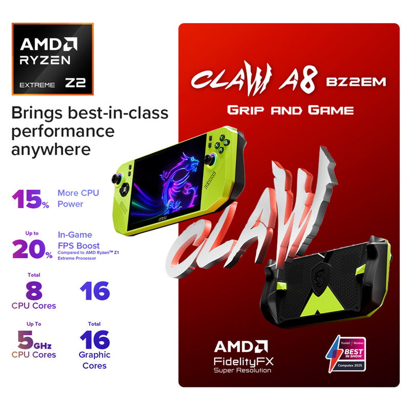 MSI Claw A8 BZ2EM-023PH Handheld Gaming (Neon Green)