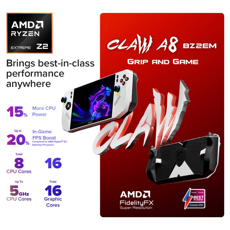 MSI Claw A8 BZ2EM-022PH Handheld Gaming (Polar Tempest)