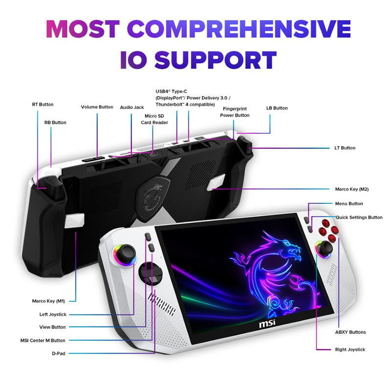 MSI Claw A8 BZ2EM-022PH Handheld Gaming (Polar Tempest)