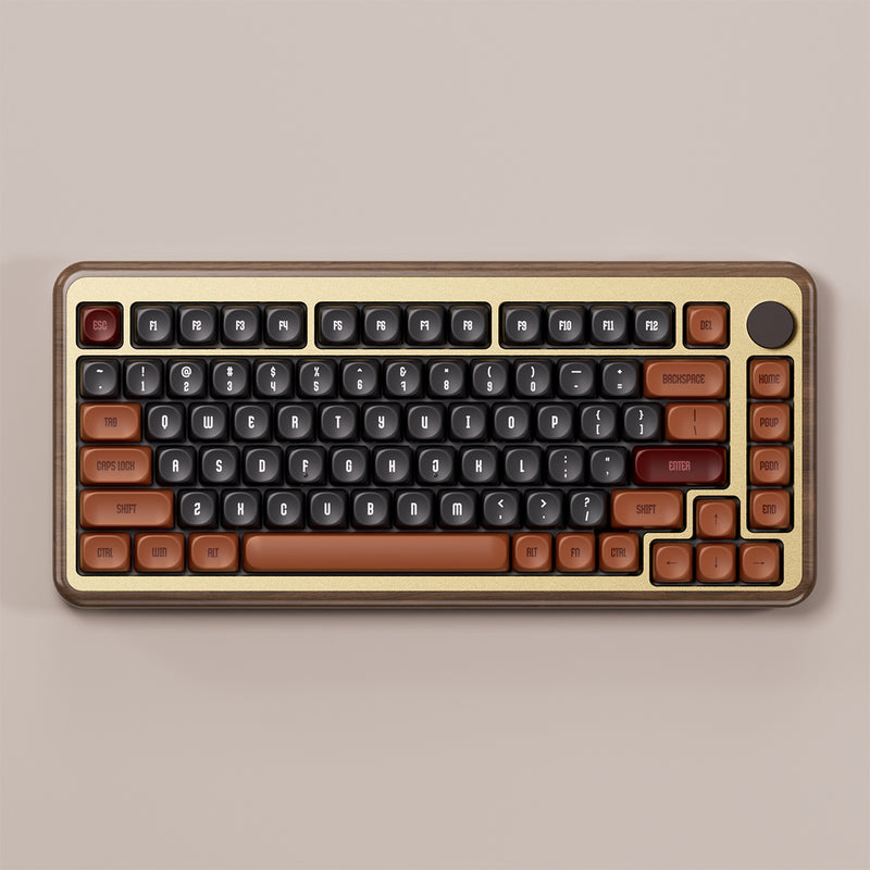 Akko MU02 Autumn Walnut Wood Case Multi-Mode RGB Hot-Swappable Mechanical Keyboard