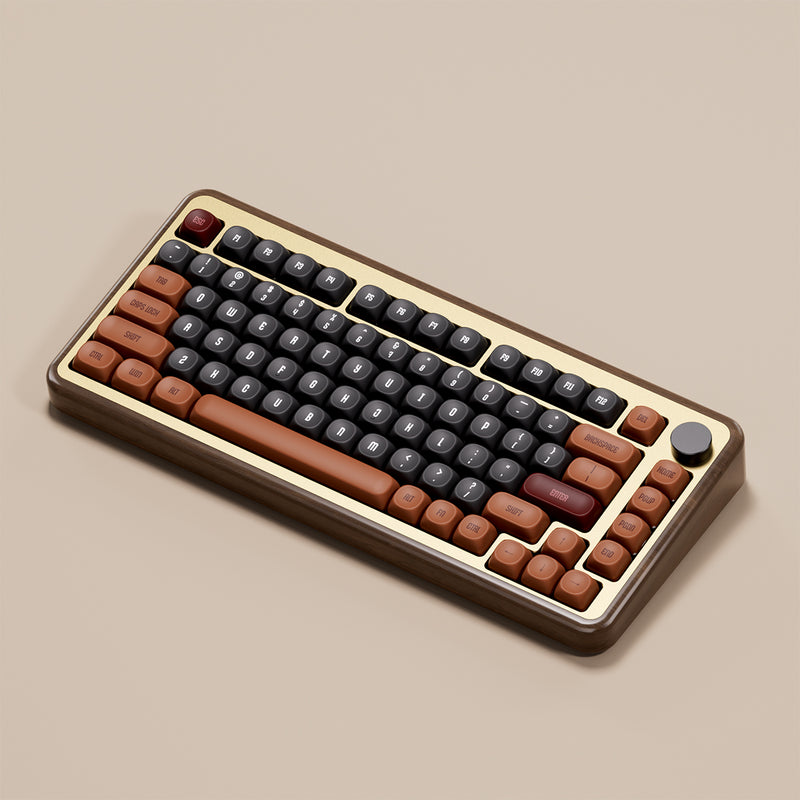 Akko MU02 Autumn Walnut Wood Case Multi-Mode RGB Hot-Swappable Mechanical Keyboard