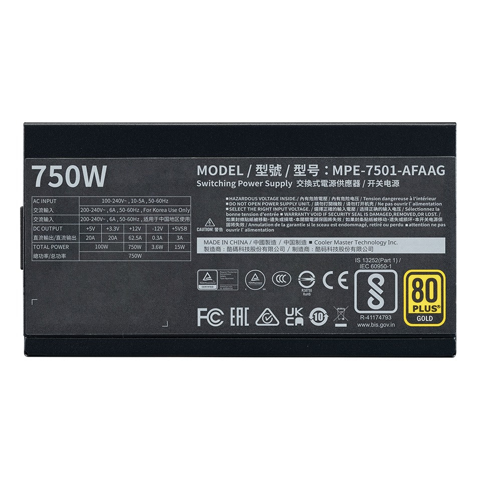 Cooler Master MWE Gold 750W V2 ATX 3.1 Full-Modular Power Supply