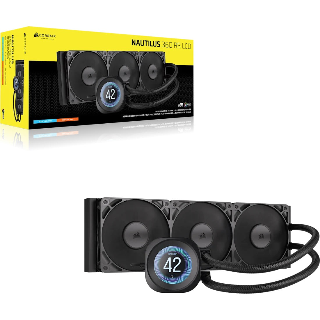 Corsair Nautilus 360 RS Performance LCD 360mm Liquid CPU Cooler