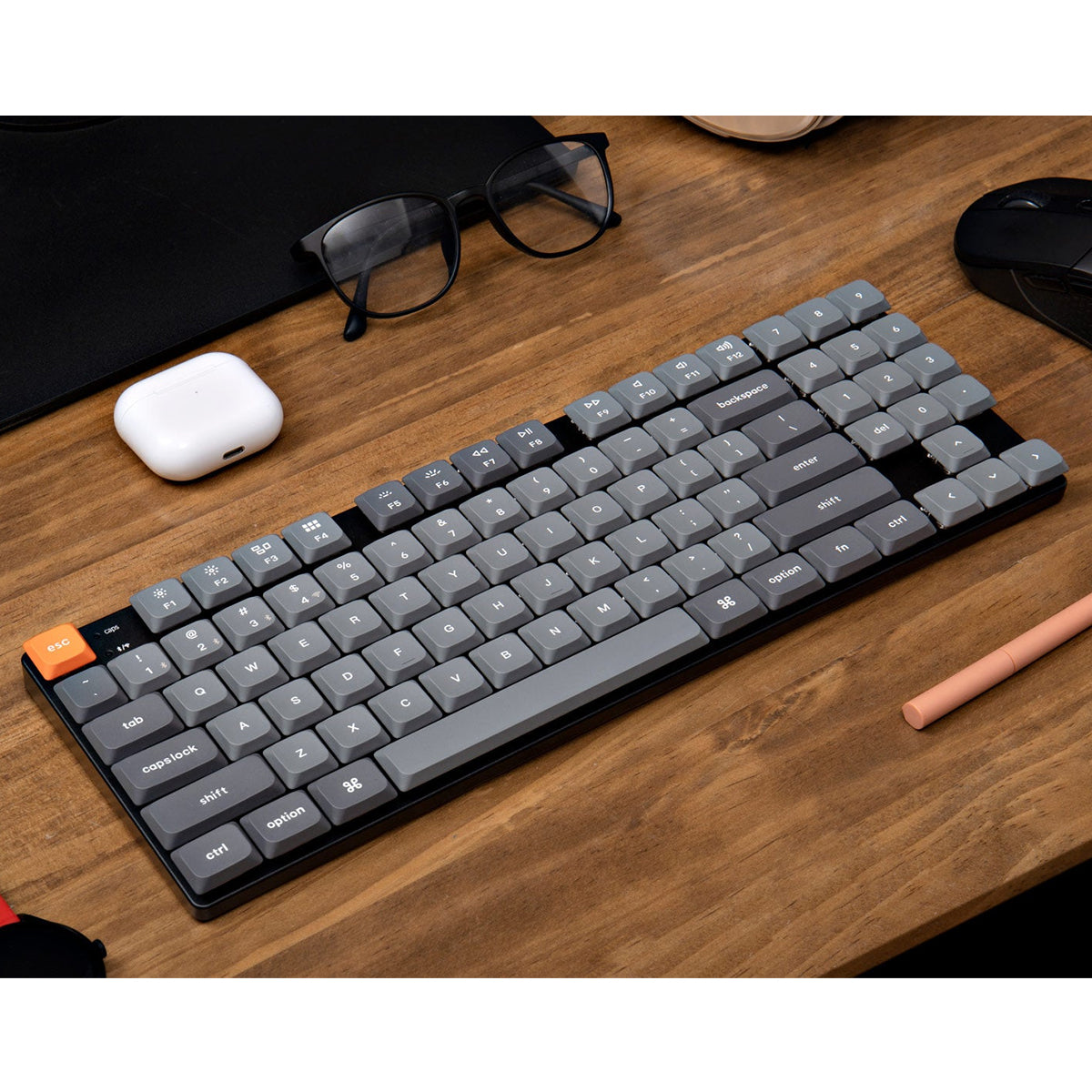 Keychron K13 Max QMK/VIA RGB Backlight Hot-Swappable Wireless Custom Mechanical Keyboard (Low Profile Gateron Mechanical Red Switch) (K13M-H1)