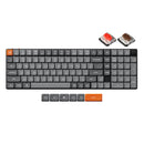 Keychron K17 Max QMK RGB Backlight Hot-Swappable Wireless Custom Mechanical Keyboard (Low Profile Gateron Mechanical Brown Switch/Red Switch) (K17M-H3, K17M-H1)