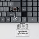 Keychron K17 Max QMK RGB Backlight Hot-Swappable Wireless Custom Mechanical Keyboard (Low Profile Gateron Mechanical Brown Switch/Red Switch) (K17M-H3, K17M-H1)