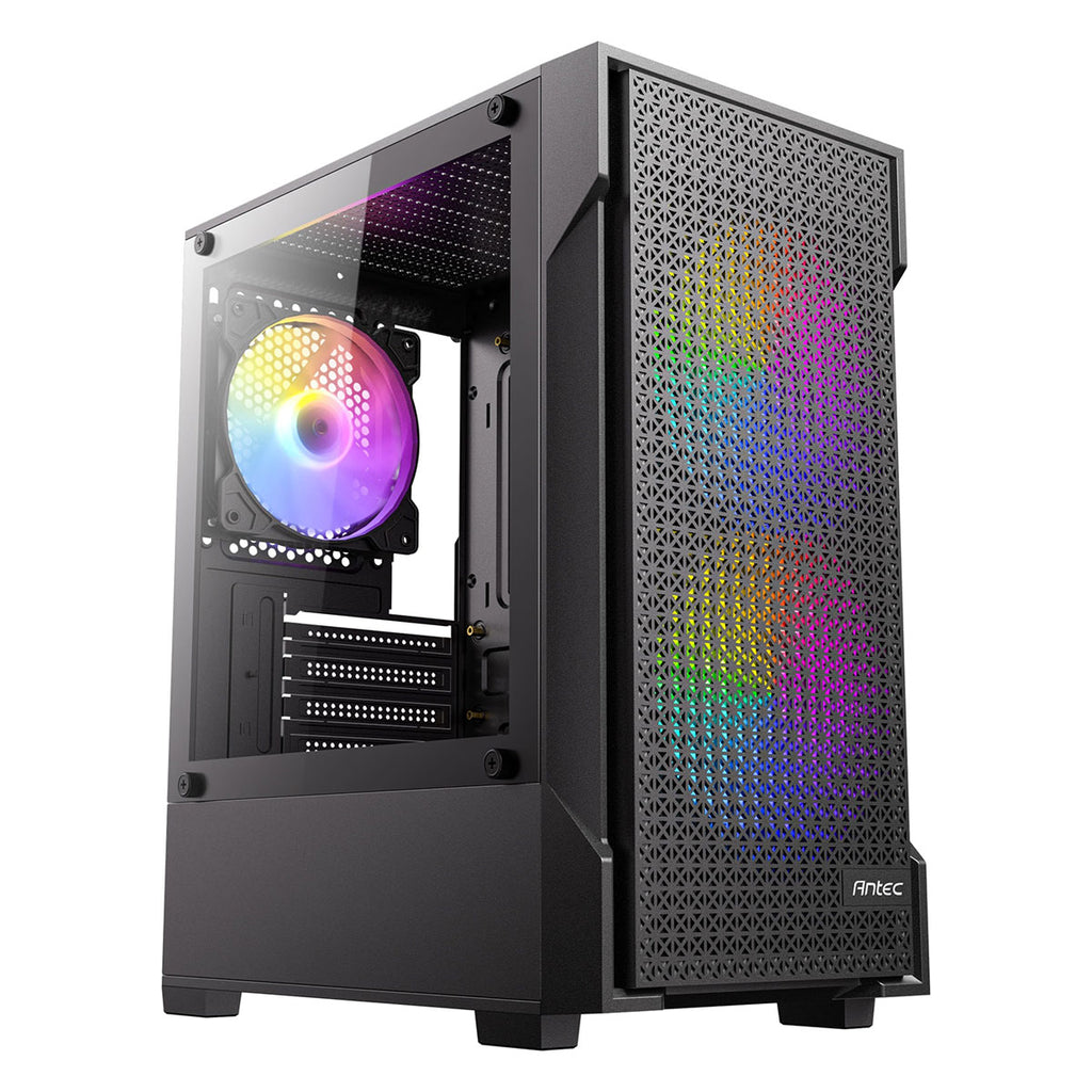 Antec VX100M RGB Micro-ATX ITX Mini-Tower Gaming Case (Black)