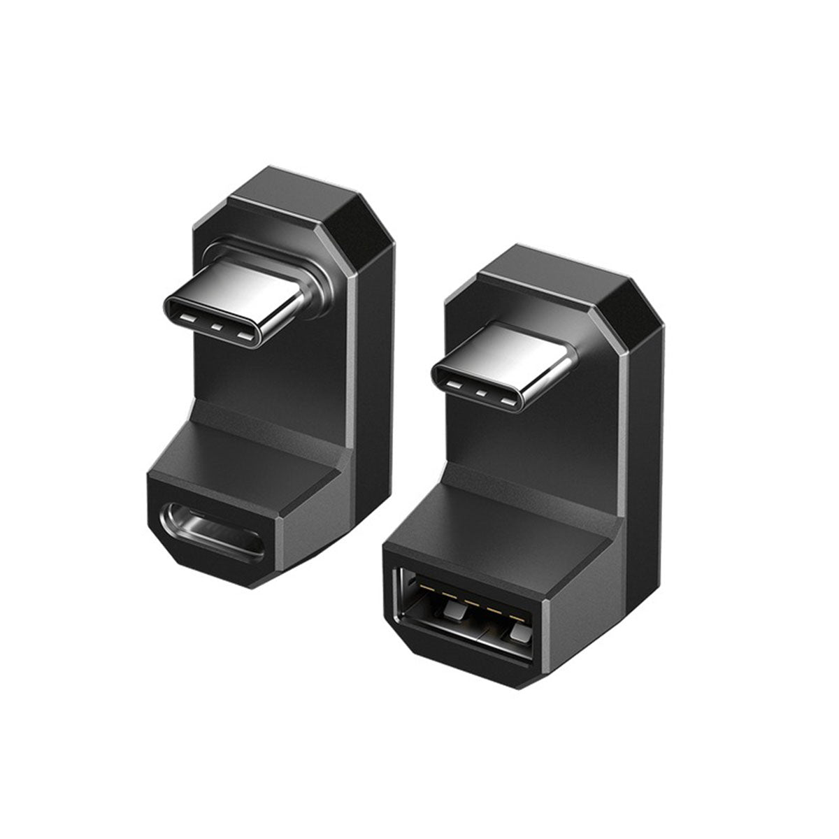 JSAUX 180° USB-C to C & A Adapter Set (Black) (DD0009)