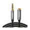 UGreen 3.5mm Male To 3.5mm Female Extension Cable - 1m (Black) (AV118/10592)