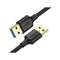 UGreen USB-A 3.0 Male To Male Cable - 2m (Black) (US128/10371)