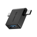 UGreen Micro USB + USB-C To USB 3.0 A Female OTG Adapter (Black) (30453/30453)