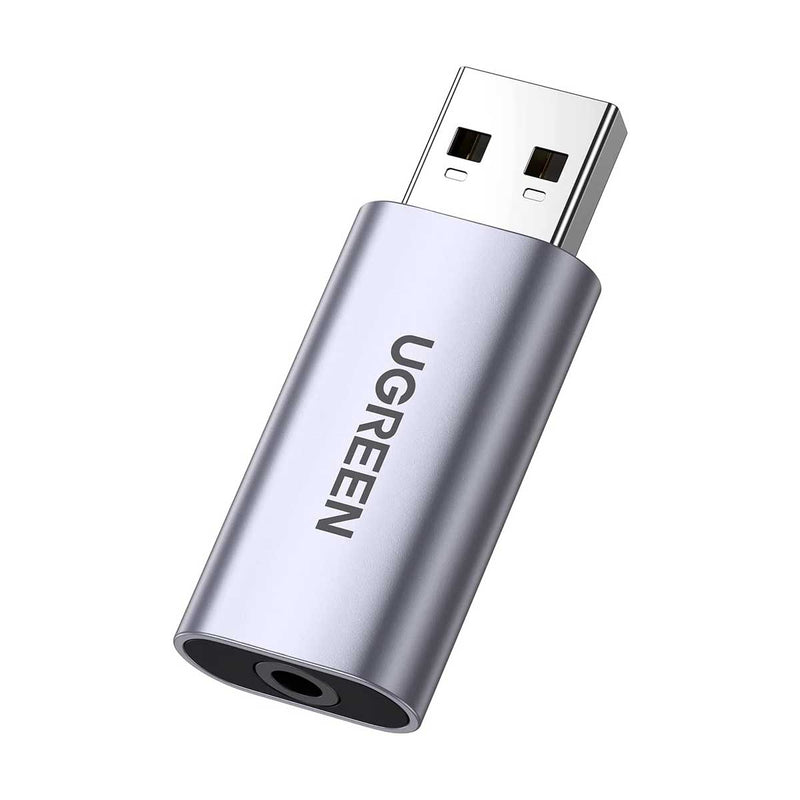 UGreen USB-A To 3.5mm External Stereo Sound Adapter (Gray) (CM383/80864)