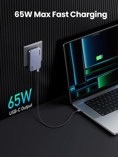 Ugreen Nexode Pro 3-Port USB-A + 2x USB-C 65W GaN Ultra-Slim Fast Charger (X753/15817)