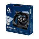 Arctic P8 Silent 80mm Low Noise Single Fan (Black) (ACFAN00152A)