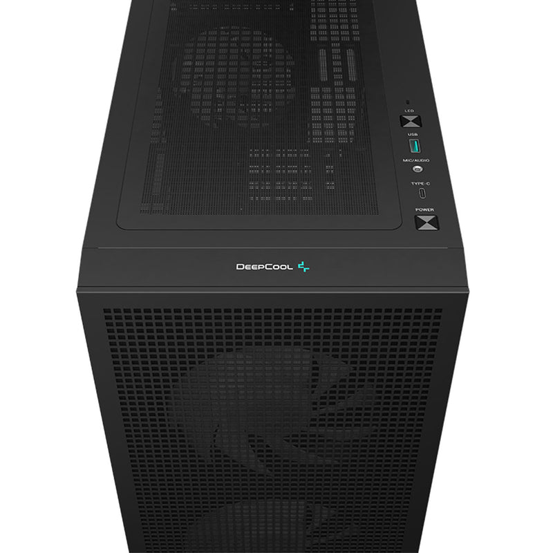 Deepcool CH360 Digital Micro Tower Mini-ITX/Micro ATX Case With Digital Display Screen With Tempered Glass Window