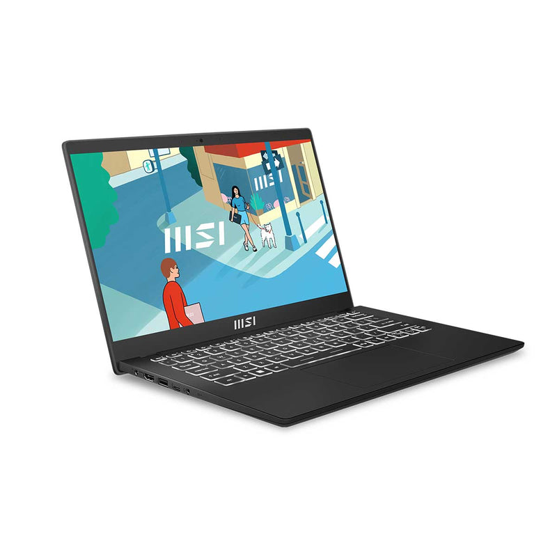 MSI Modern 14 C13M-1261PH Laptop (Classic Black) | 14" FHD (1920x1080) IPS | i3-1315U | 8GB RAM | 512GB SSD | Iris Xe Graphics | Windows 11 Home + MSI Sleeve Bag GP