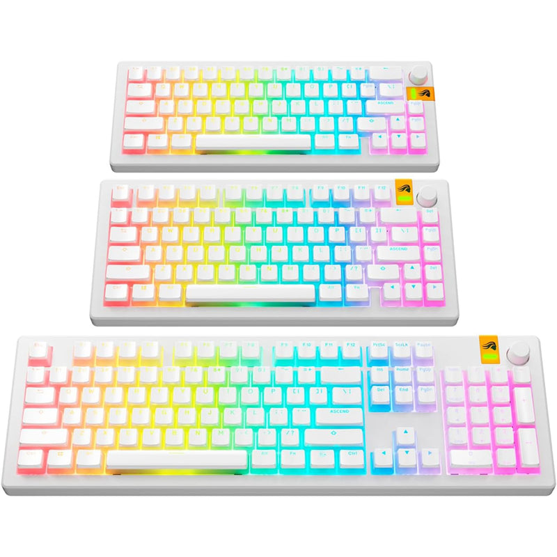 Glorious GPBT Aura V3 RGB Keycaps 130 Keys (Black, White)