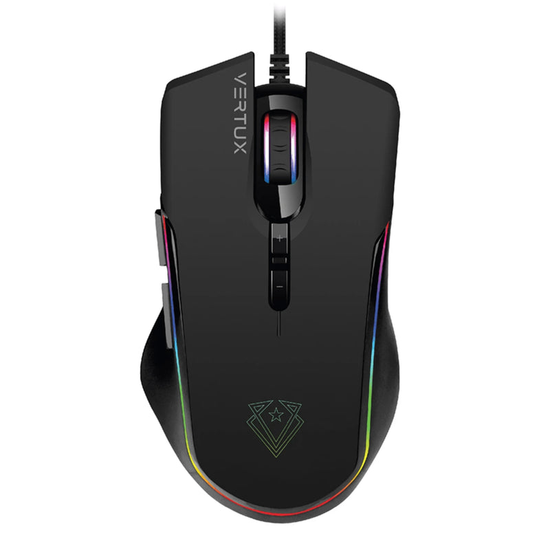 VERTUX Assaulter Gamecharged Lightweight Gaming Mouse Black