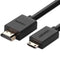 UGreen Mini HDMI Male To HDMI Male Cable - 1.5M (Black) (HD108/11167)
