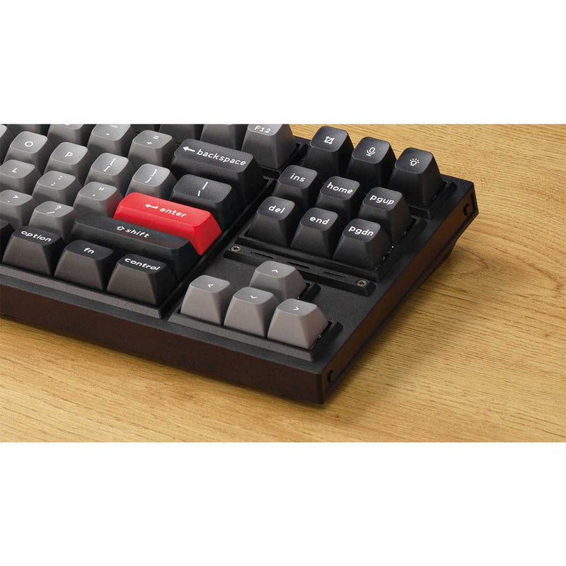 Keychron Q3 Pro QMK/Via Fully Assembled With Knob SE Hot-Swappable RGB Backlight Wireless TKL  Custom Mechanical Keyboard - Carbon Black (K Pro Red Switch) (Q3P-M1)