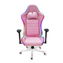 Dragon War RGB Lighting Effect Gaming Chair (GC-015-PINK/WHITE)