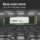 Crucial E100 PCIe Gen4 NVMe 2280 M.2 Internal SSD (480GB, 1TB)