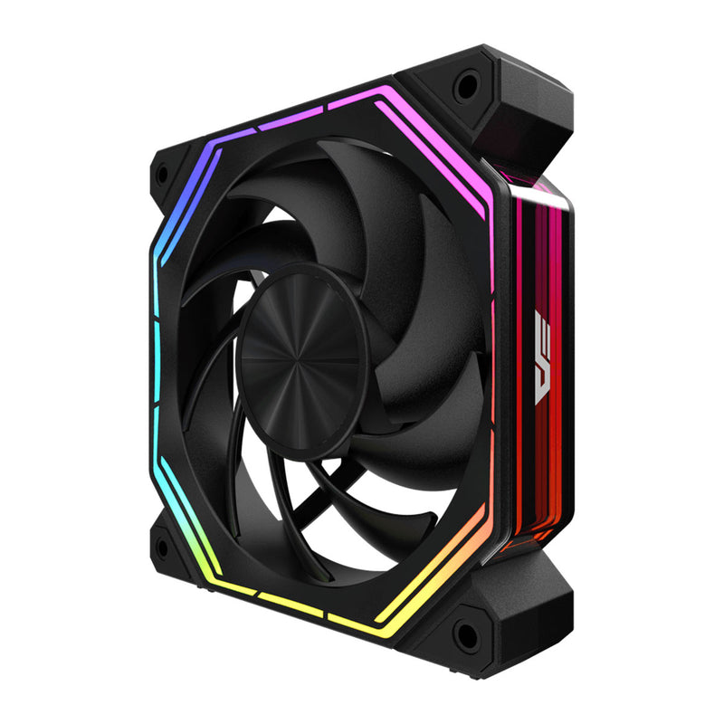 DarkFlash INF34 PWM ARGB Single Cooling Fan (Black, White)