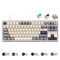 Royal Kludge R87Pro QMK Single-Mode RGB 81 Keys Hot-Swappable Mechanical Keyboard Half Grey (Blue Switch, Creamy Switch, Brown Switch)