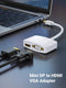 UGreen Mini DP Male To VGA Female+HDMI Female Converter - 15cm (White) (MD108/10427)