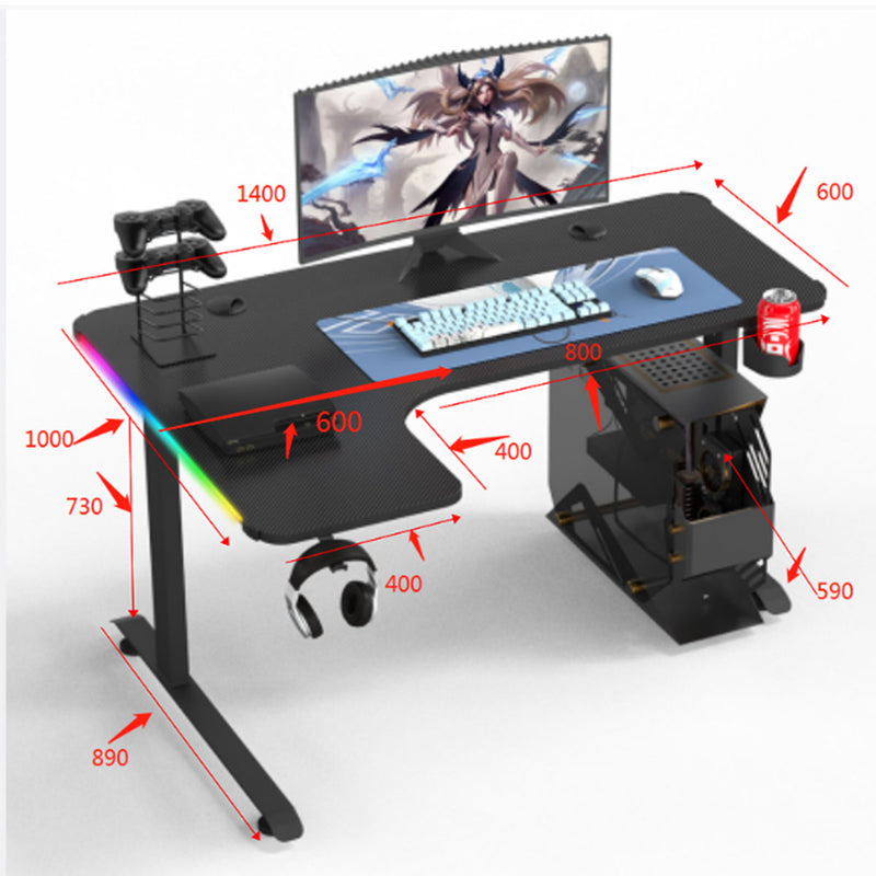 Dragonwar GT-015 L Shaped RGB Moving Height Table