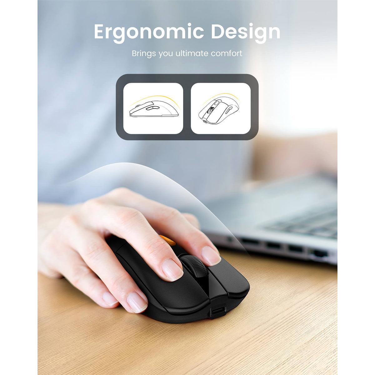 ProtoArc EM15 Bluetooth & 2.4G Dual Receiver Wireless Mouse (Black) (CP016268)